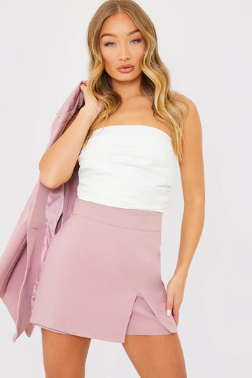 Ruched Bandeau Corset Top